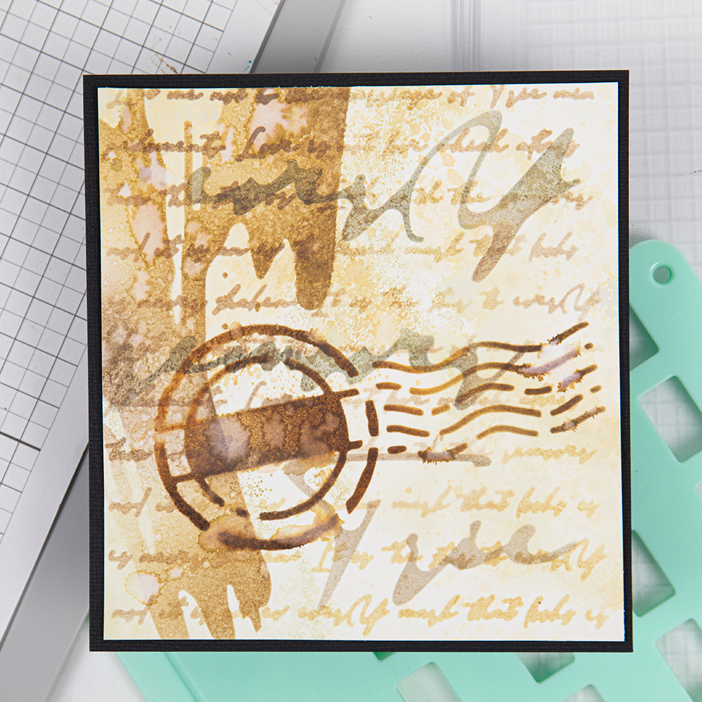 Schablone 4Stück - Scroll Text