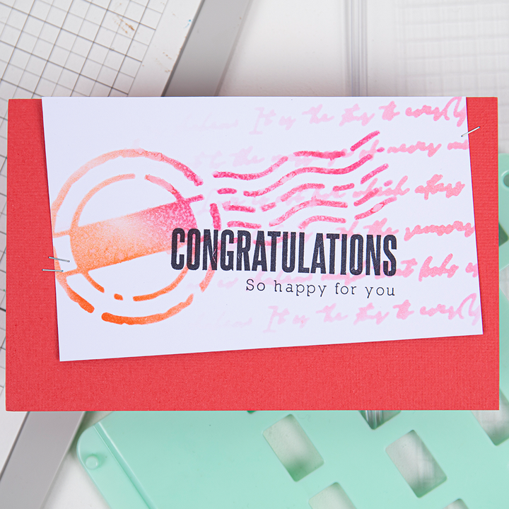 Schablone 4Stück - Scroll Text