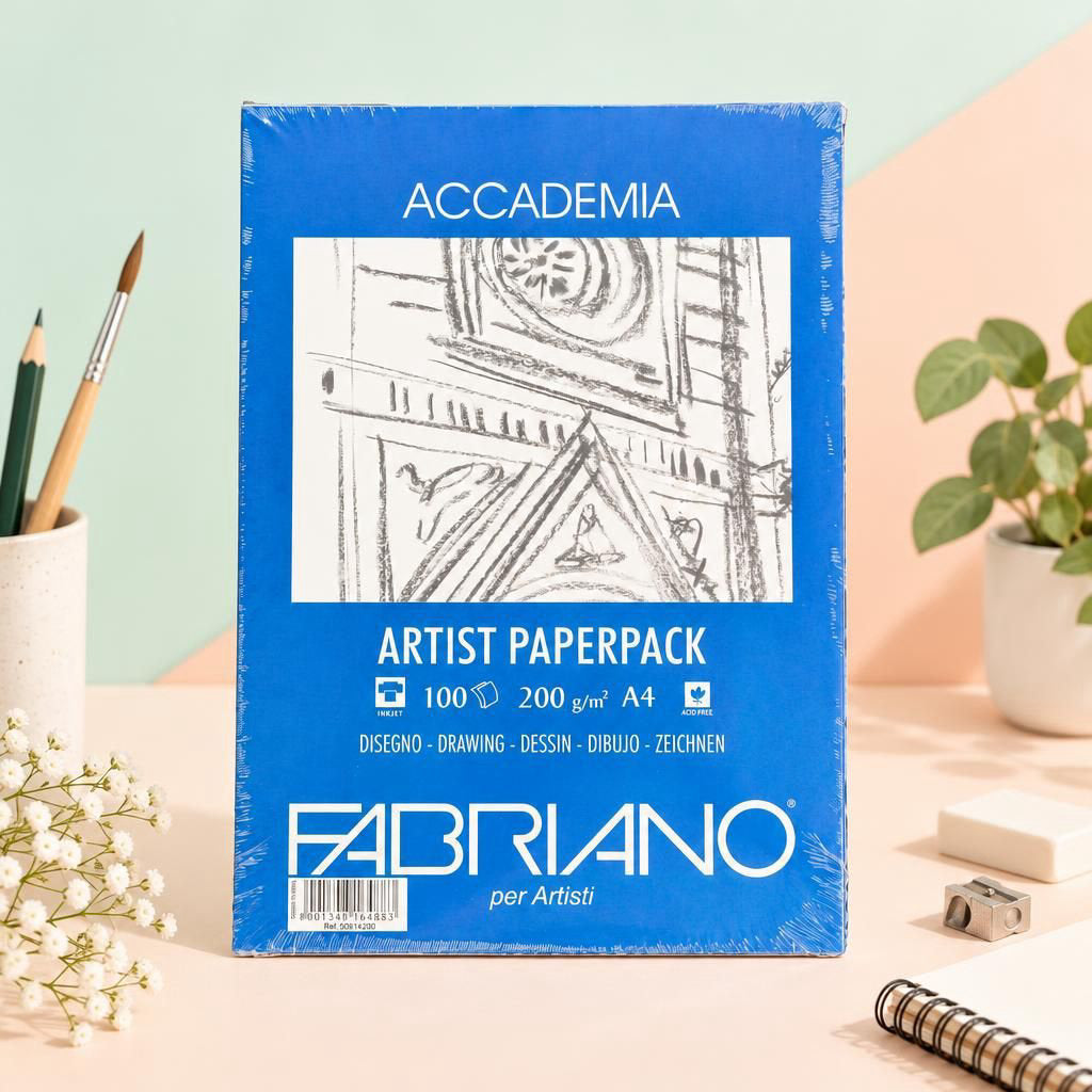 Generiert: [10fd4337-ff8d-4003-bb05-bfa3a8abccff] Hauptbild – Fabriano Accademia Artist Paperpack - A4 - 200g - Multipack à 100 Blatt