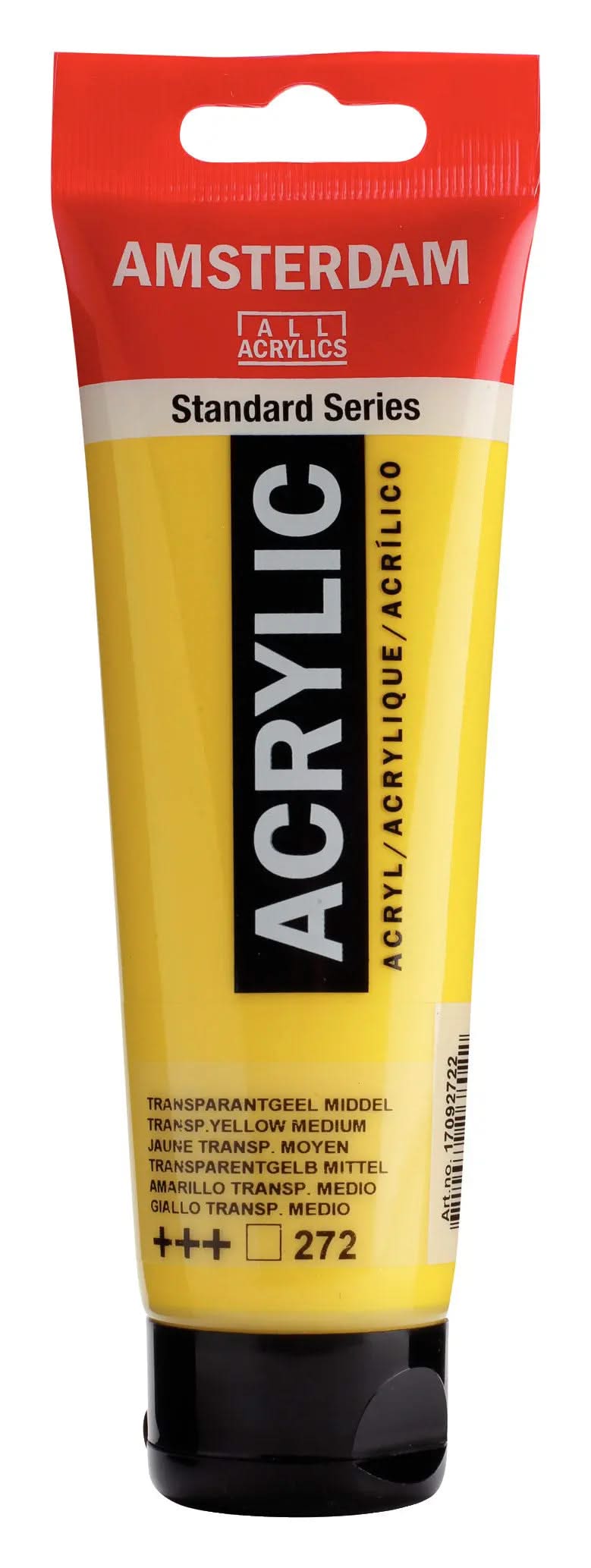 Amsterdam Standard Series Acrylfarbe Tube 120 ml Transparentgelb Mittel 272 - Kidis Art