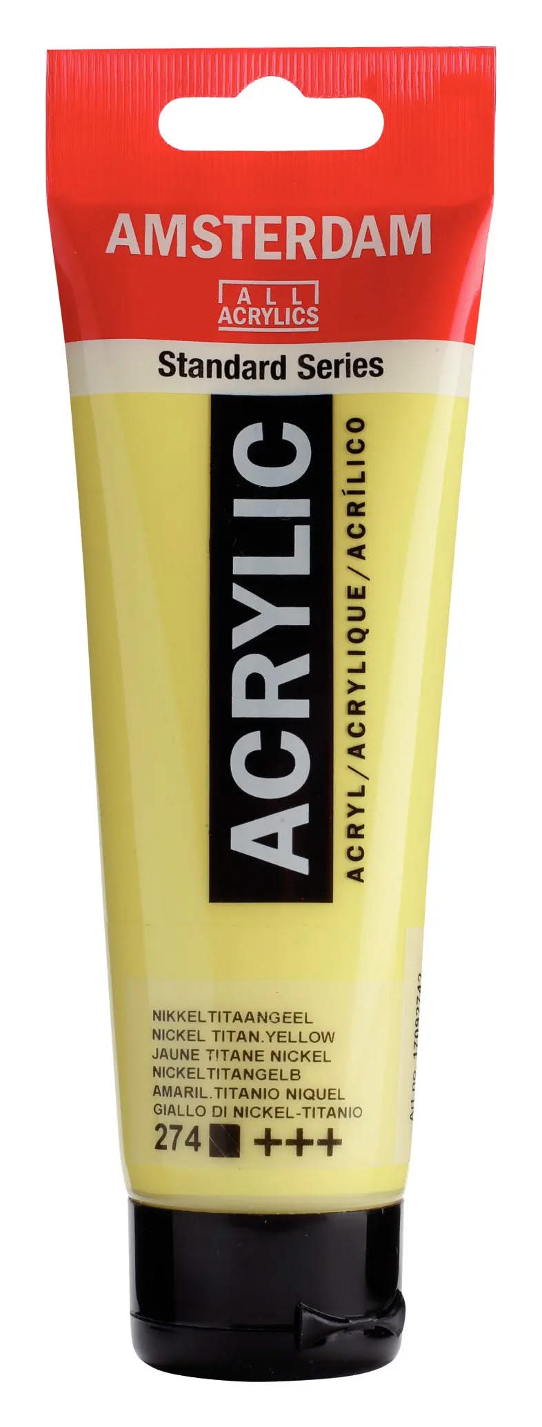 Amsterdam Standard Series Acrylfarbe Tube 120 ml Nickeltitangelb 274 - Kidis Art