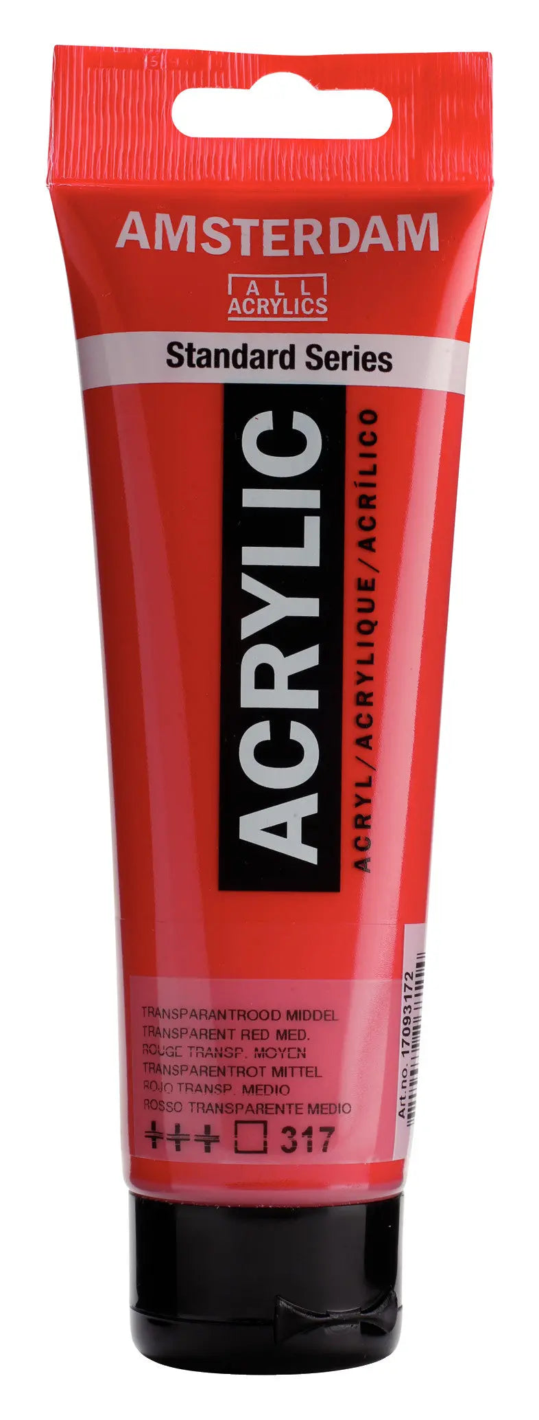 Amsterdam Standard Series Acrylfarbe Tube 120 ml Transparentrot Mittel 317