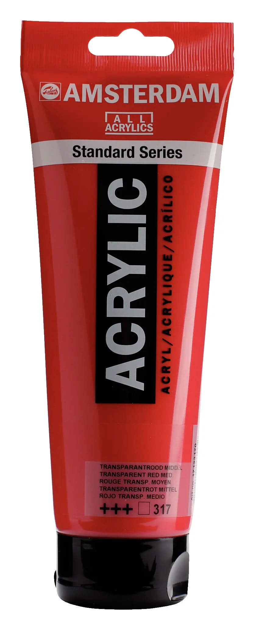 Amsterdam Standard Series Acrylfarbe Tube 250 ml Transparentrot Mittel 317 - Kidis Art