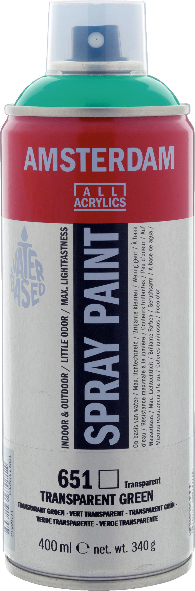 Amsterdam Sprühfarbe 400 ml Transparentgrün 651