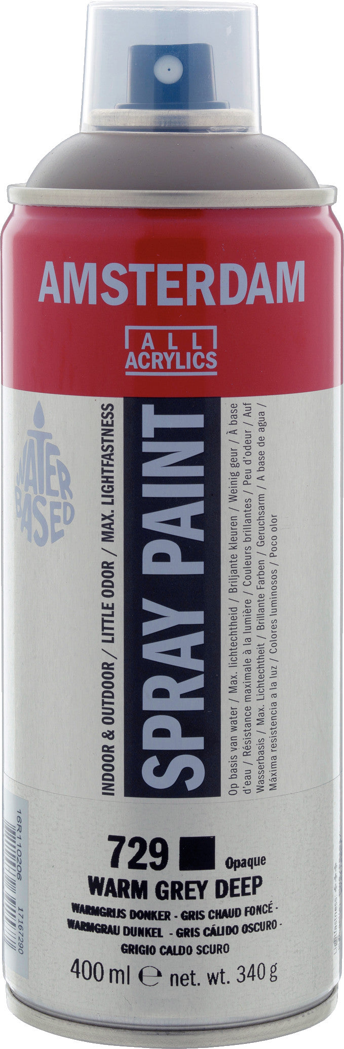 Amsterdam Sprühfarbe 400 ml Warmgrau Dunkel 729