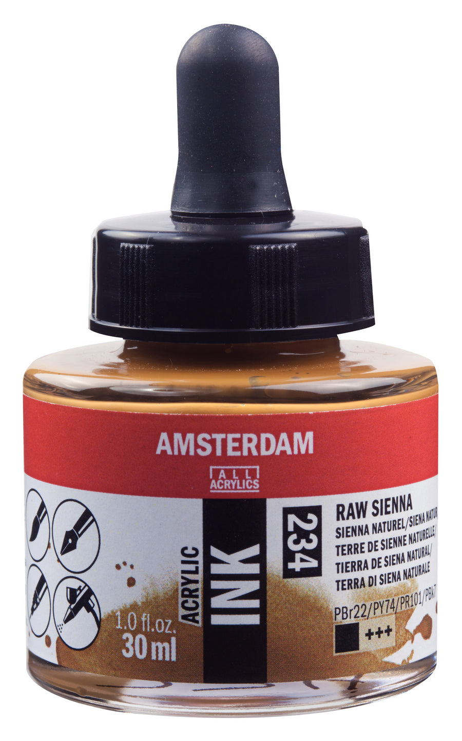 Amsterdam Acrylic Tinte Flasche 30 ml Siena Natur 234