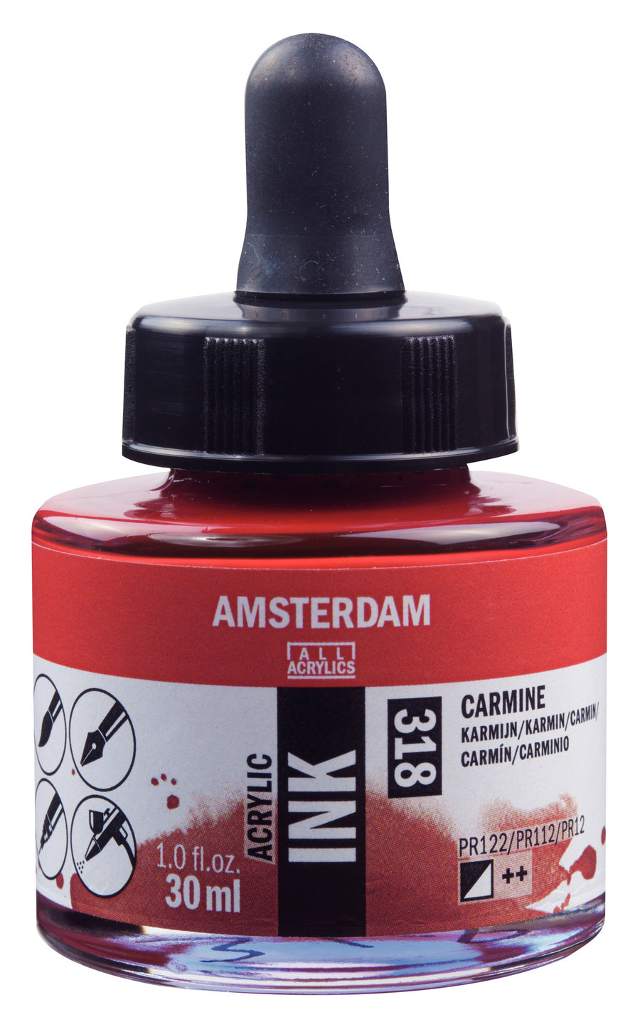 Amsterdam Acrylic Tinte Flasche 30 ml Karmin 318