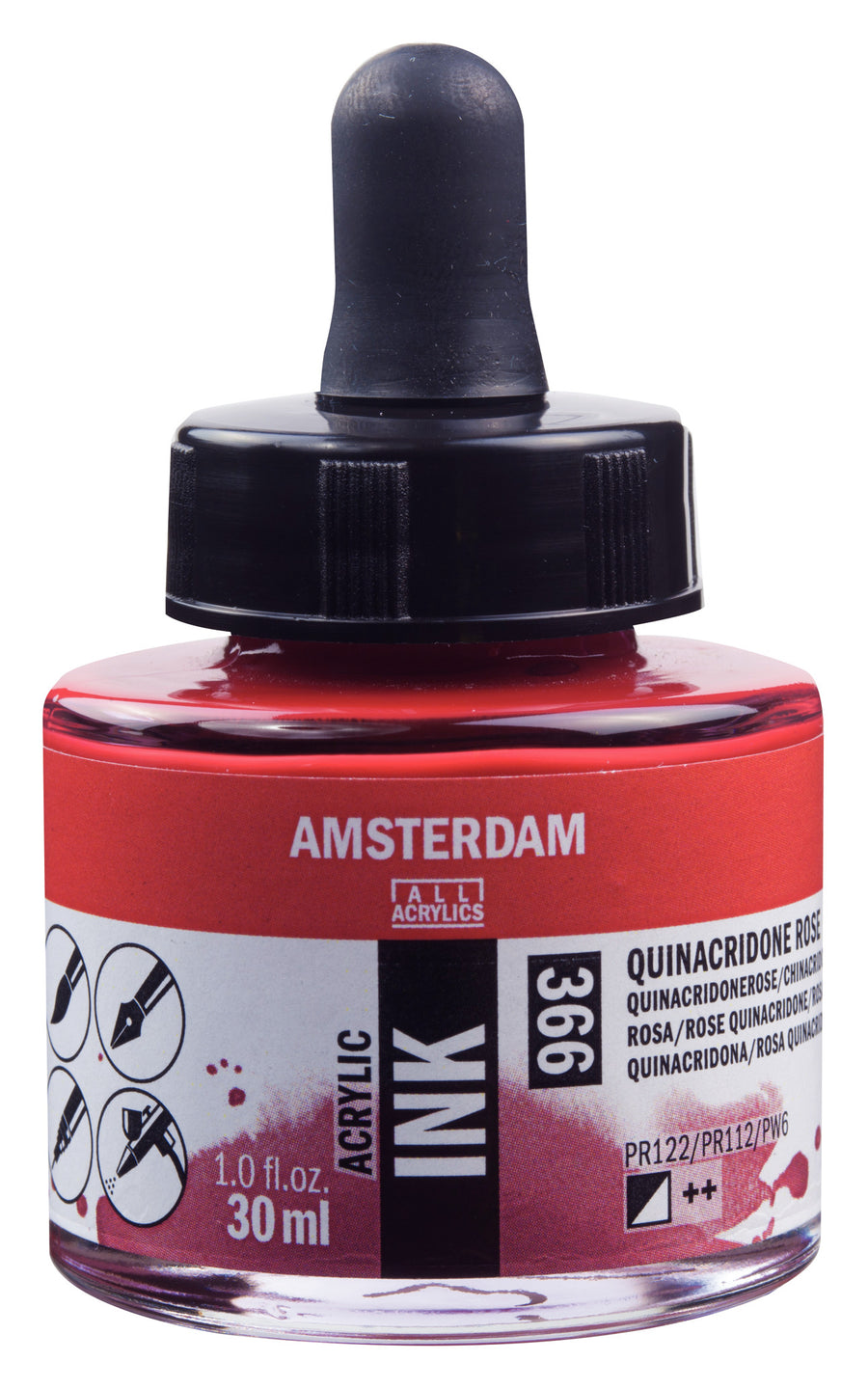 Amsterdam Acrylic Tinte Flasche 30 ml Chinacridonrosa 366