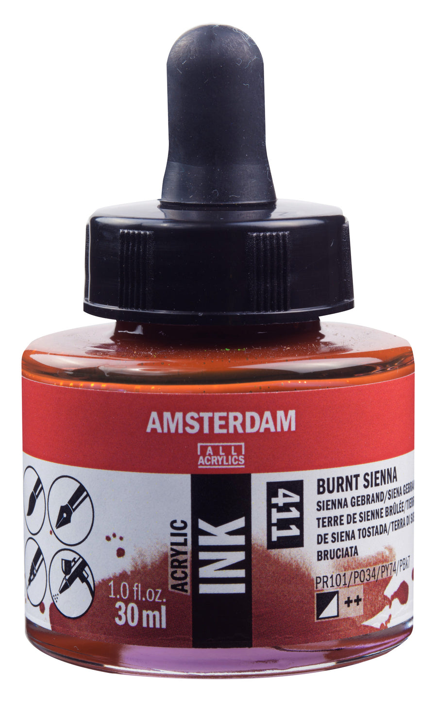 Amsterdam Acrylic Tinte Flasche 30 ml Siena Gebrannt 411