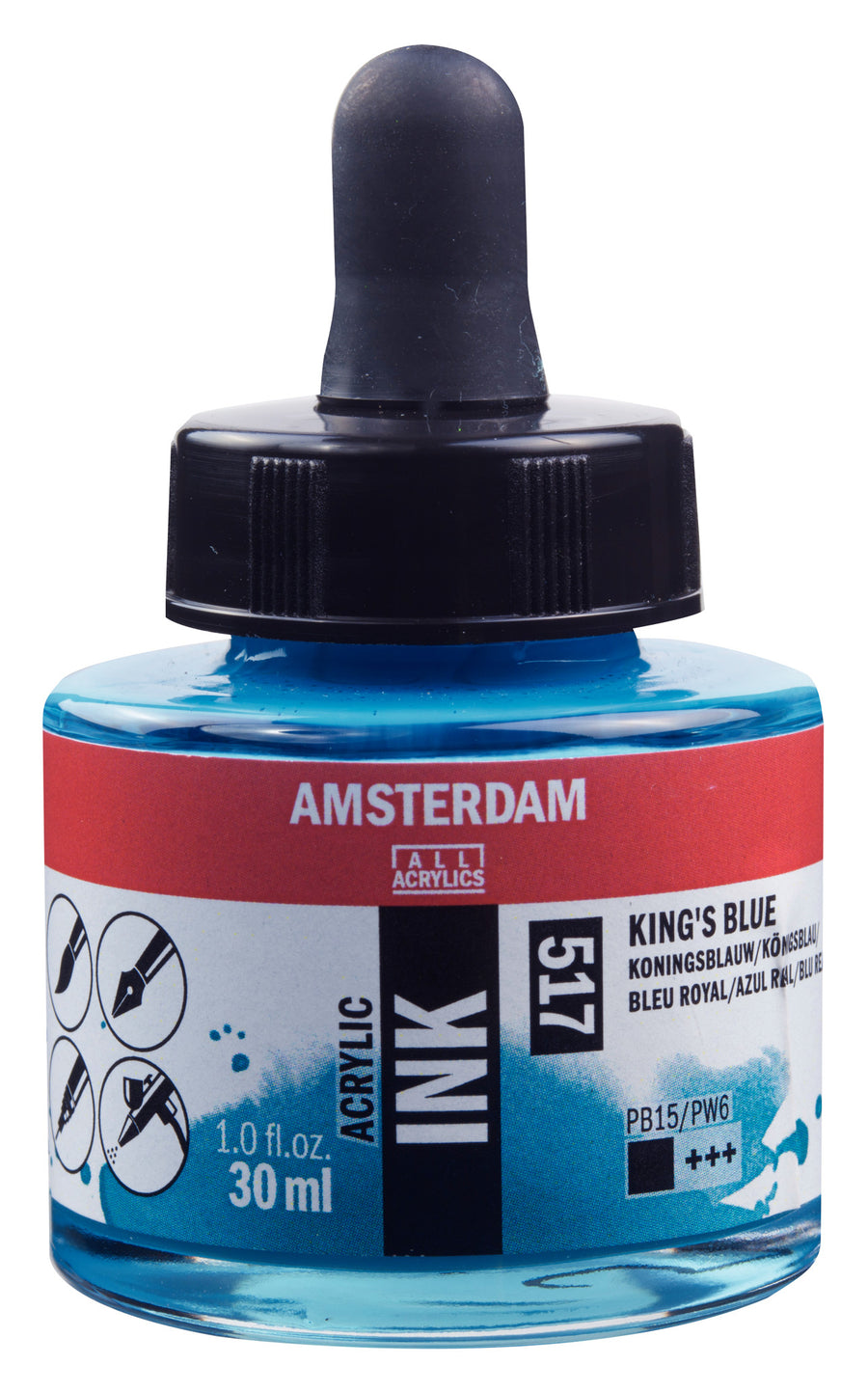 Amsterdam Acrylic Tinte Flasche 30 ml Königsblau 517
