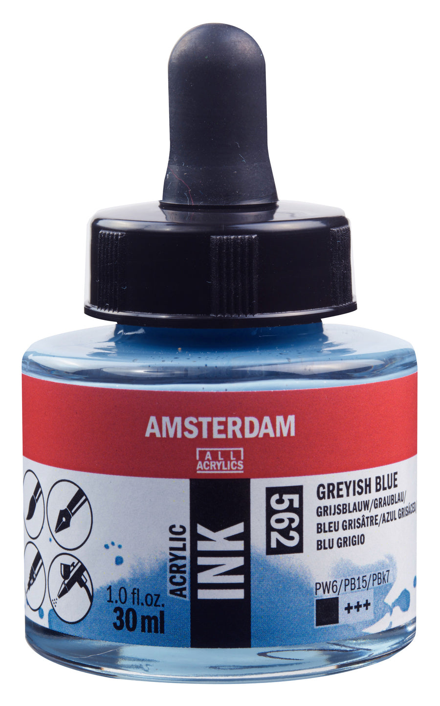 Amsterdam Acrylic Tinte Flasche 30 ml Graublau 562
