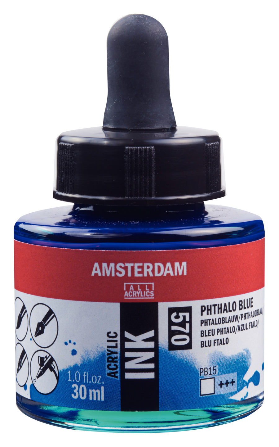 Amsterdam Acrylic Tinte Flasche 30 ml Phthaloblau 570