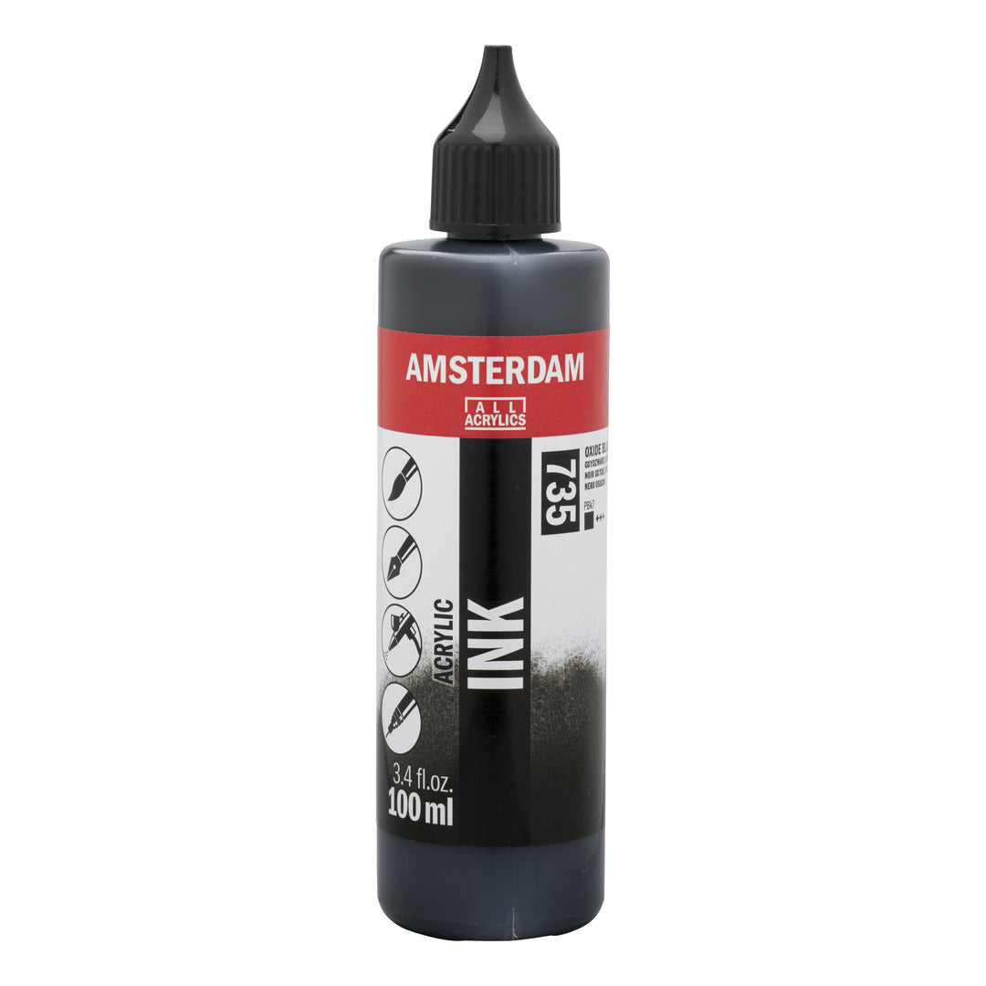 Amsterdam Acrylic Tinte Flasche 100 ml Oxidschwarz 735