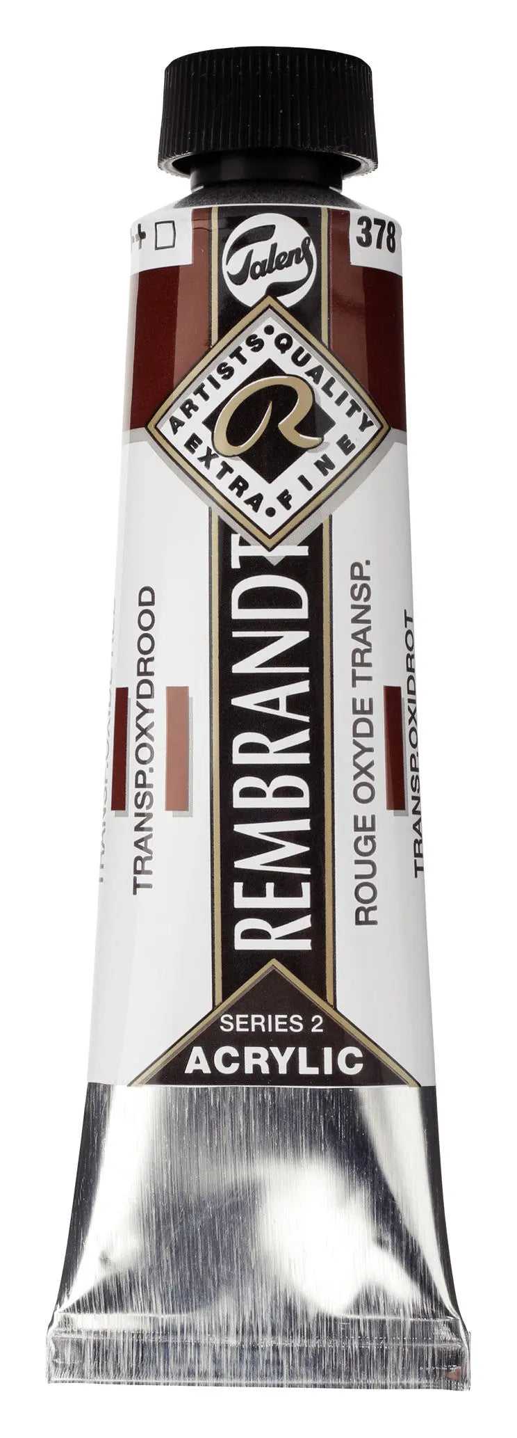 Rembrandt Acrylfarbe Tube 40 ml Transparentoxidrot 378 - Kidis Art