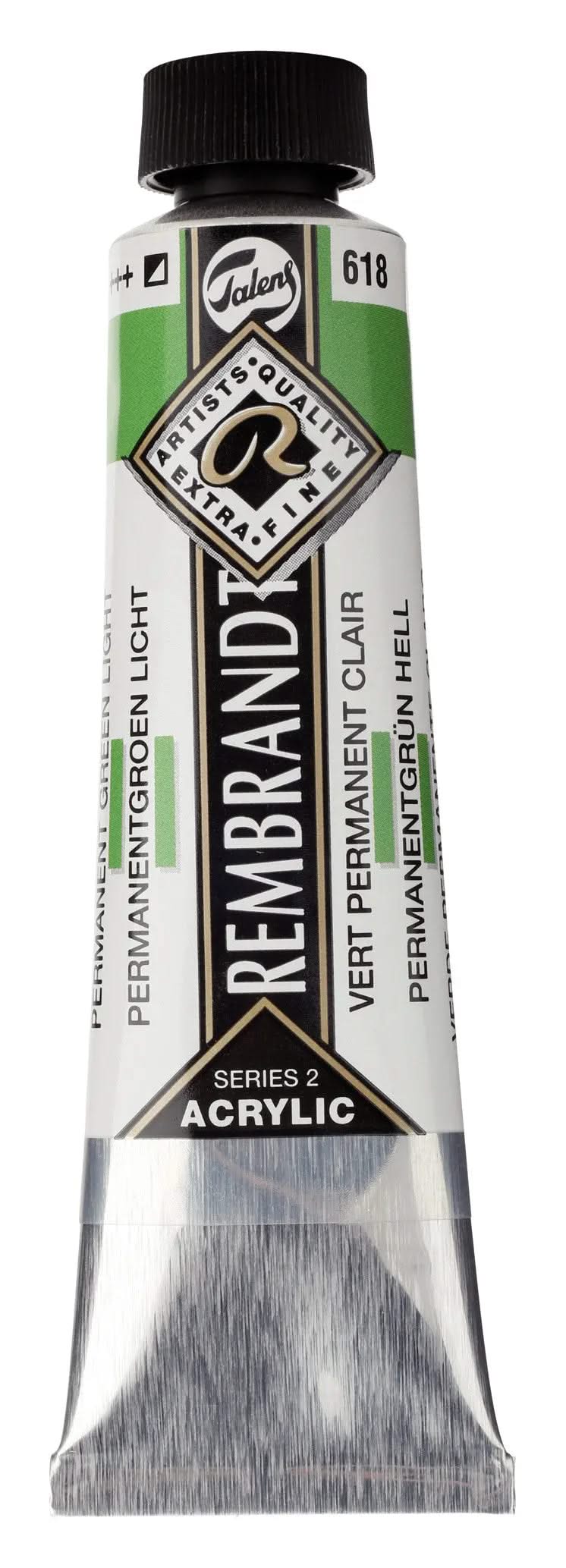Rembrandt Acrylfarbe Tube 40 ml Permanentgrün Hell 618 - Kidis Art