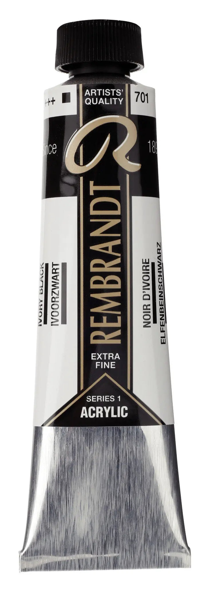 Rembrandt Acrylfarbe Tube 40 ml Elfenbeinschwarz 701