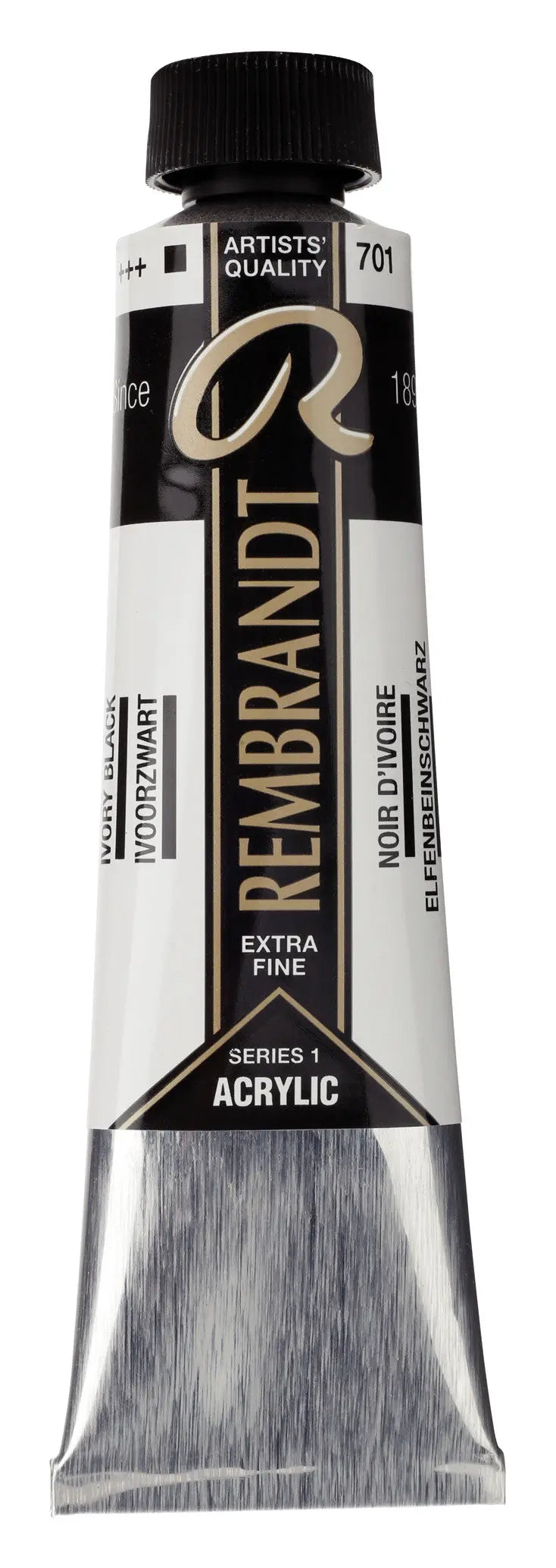Rembrandt Acrylfarbe Tube 40 ml Elfenbeinschwarz 701
