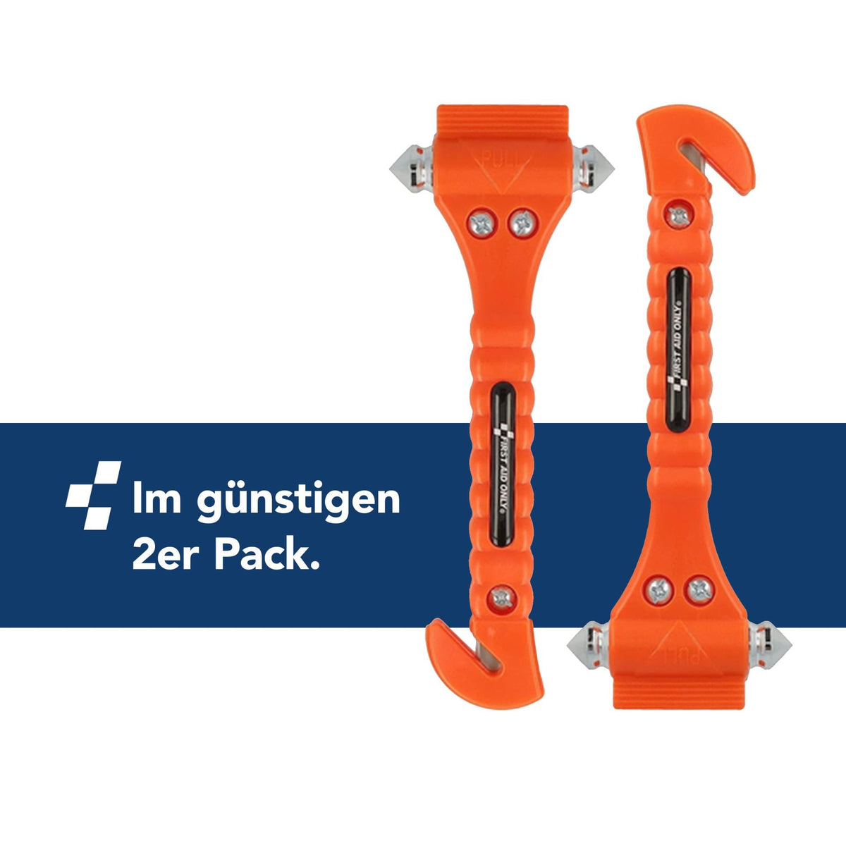 2 in 1 Notfallhammer mit Gurtschneider (2er Set) - Kidis Art