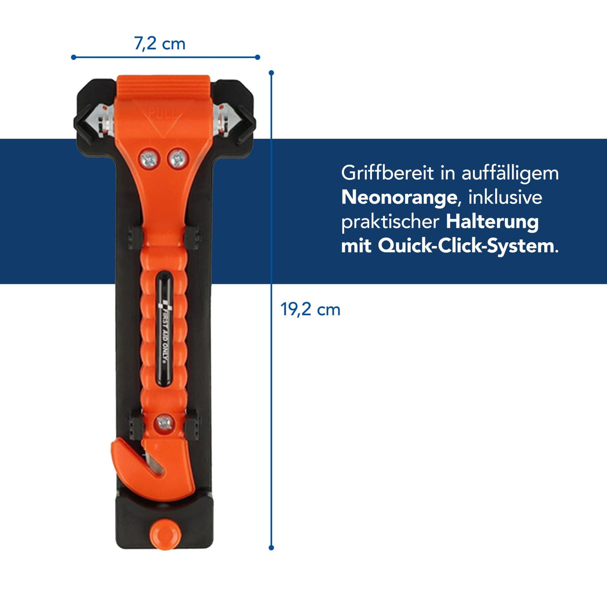 2 in 1 Notfallhammer mit Gurtschneider - Kidis Art