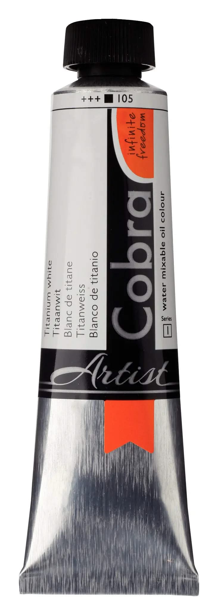 Cobra Artist Wassermischbare Ölfarbe Tube 40 ml Titanweiß 105 - Kidis Art