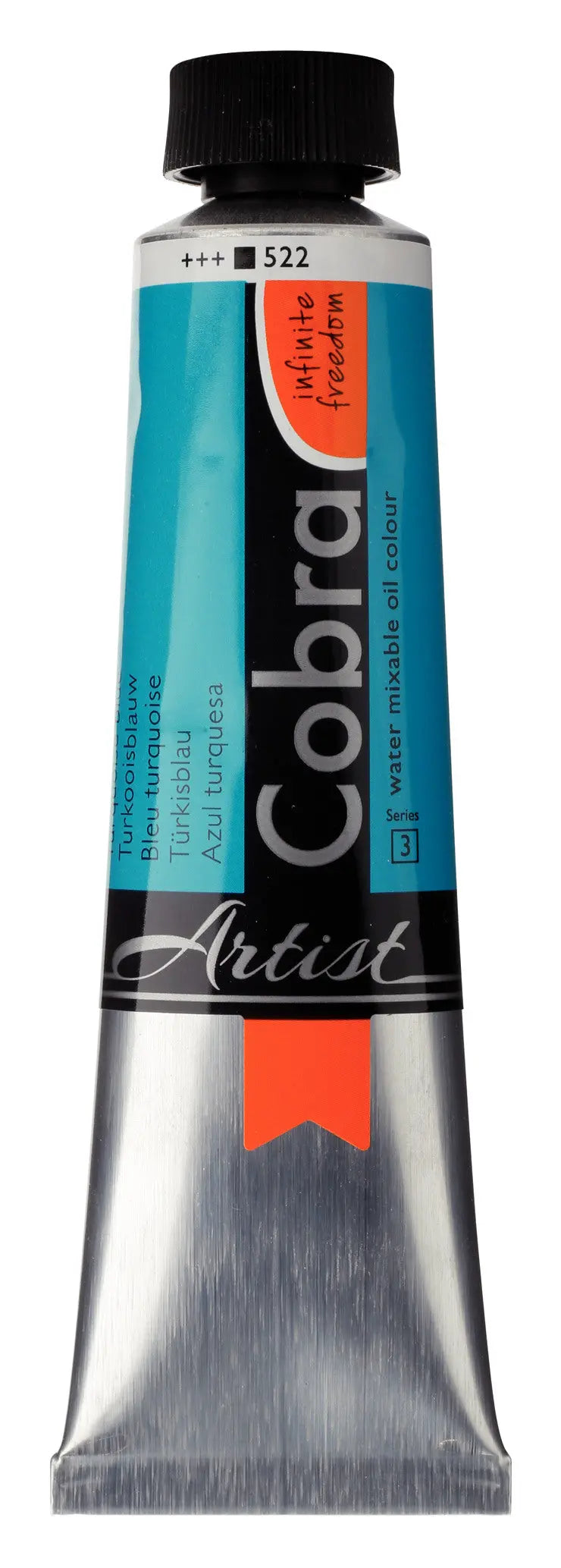 Cobra Artist Wassermischbare Ölfarbe Tube 150 ml Türkisblau 522
