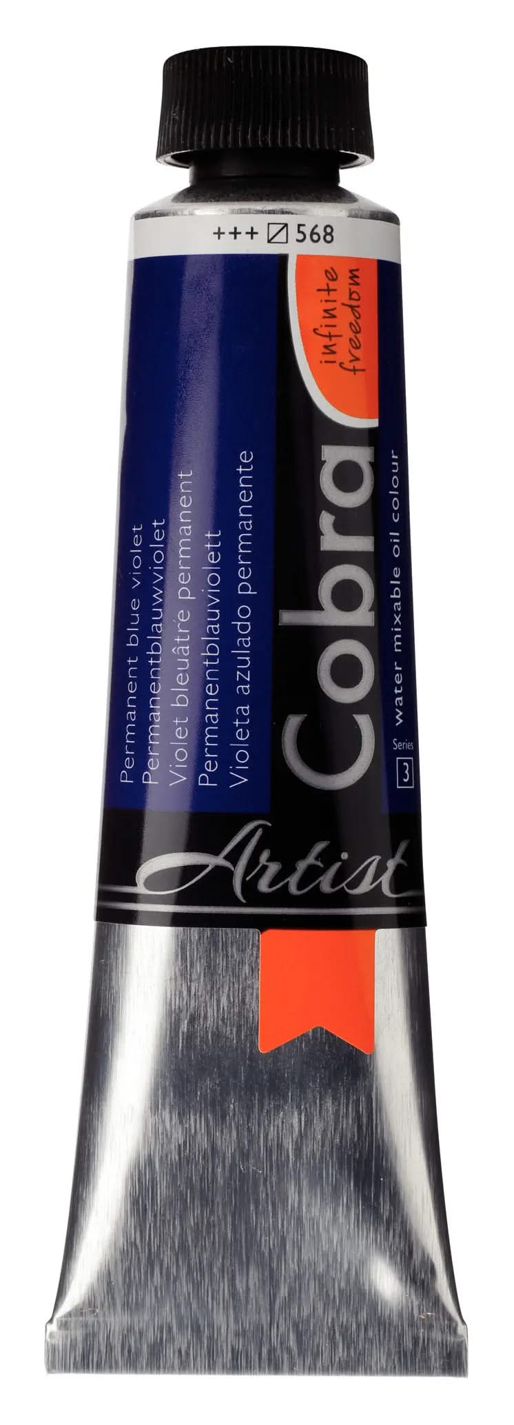 Cobra Artist Wassermischbare Ölfarbe Tube 40 ml Permanentblauviolett 568 - Kidis Art