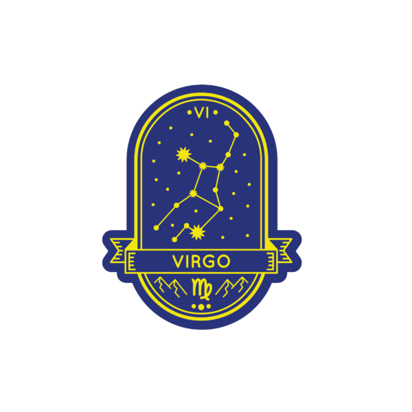 Bügelbild Sternzeichen Badge Jungfrau