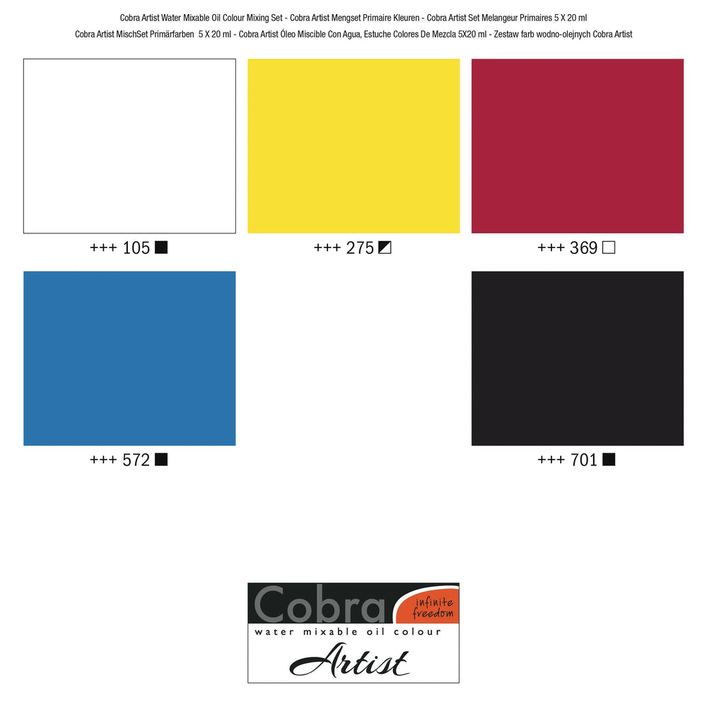 Cobra Artist Ölfarben Mischset 5 x 20 ml Cobra