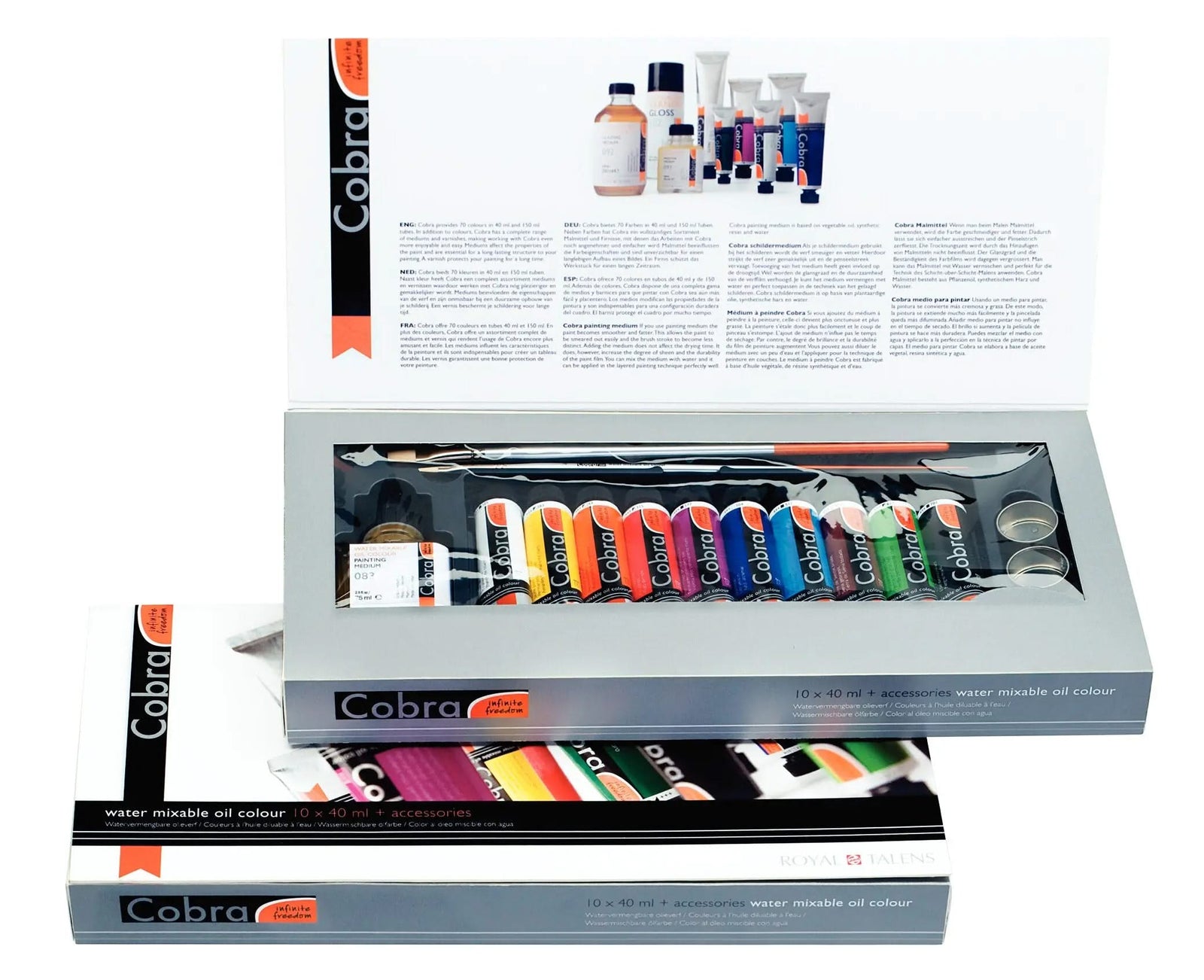 Cobra Artist Ölfarben Geschenkset 10 x 40 ml + Zubehör - Kidis Art