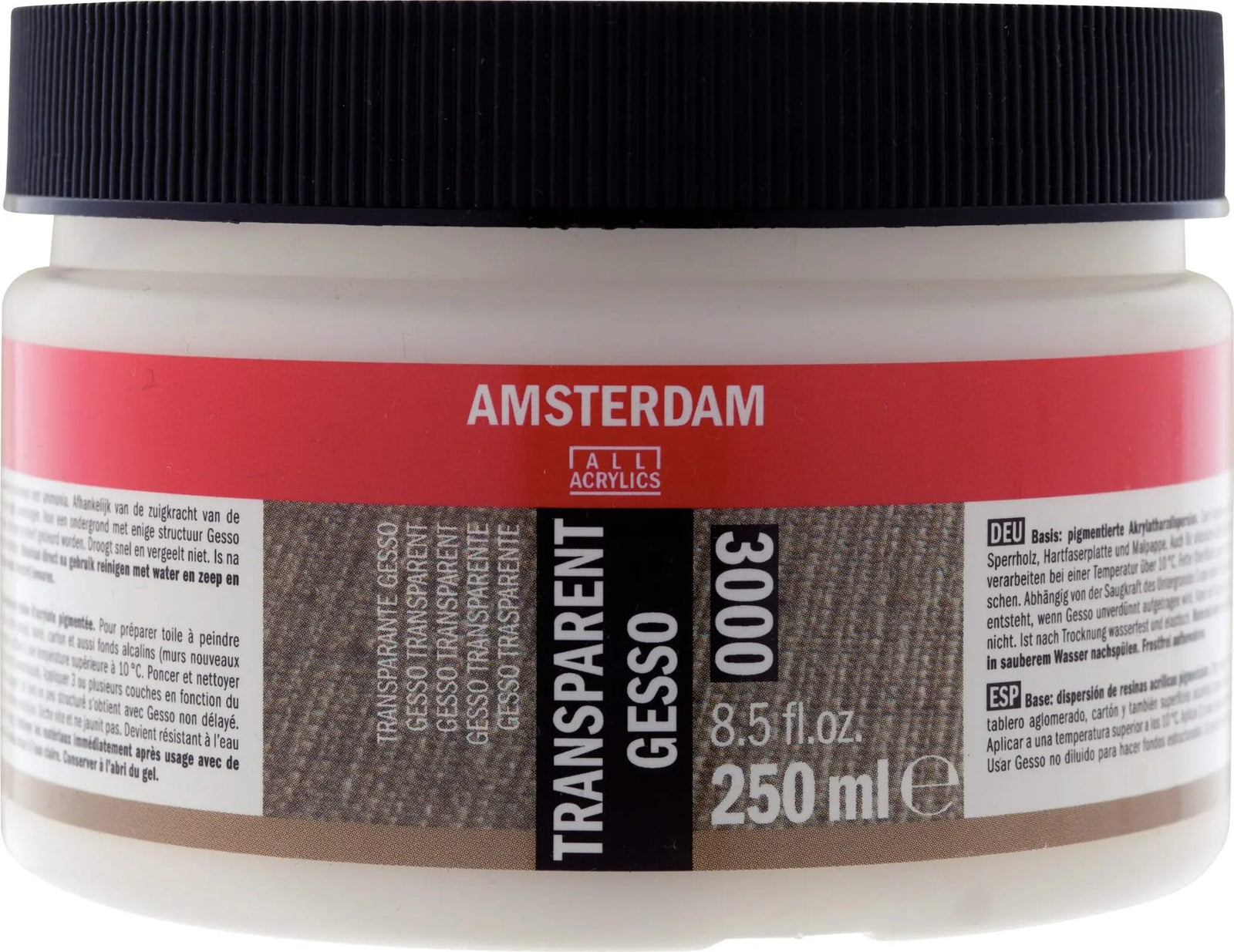 Amsterdam Gesso Transparent Gefäß 3000 Flasche 250 ml - Kidis Art