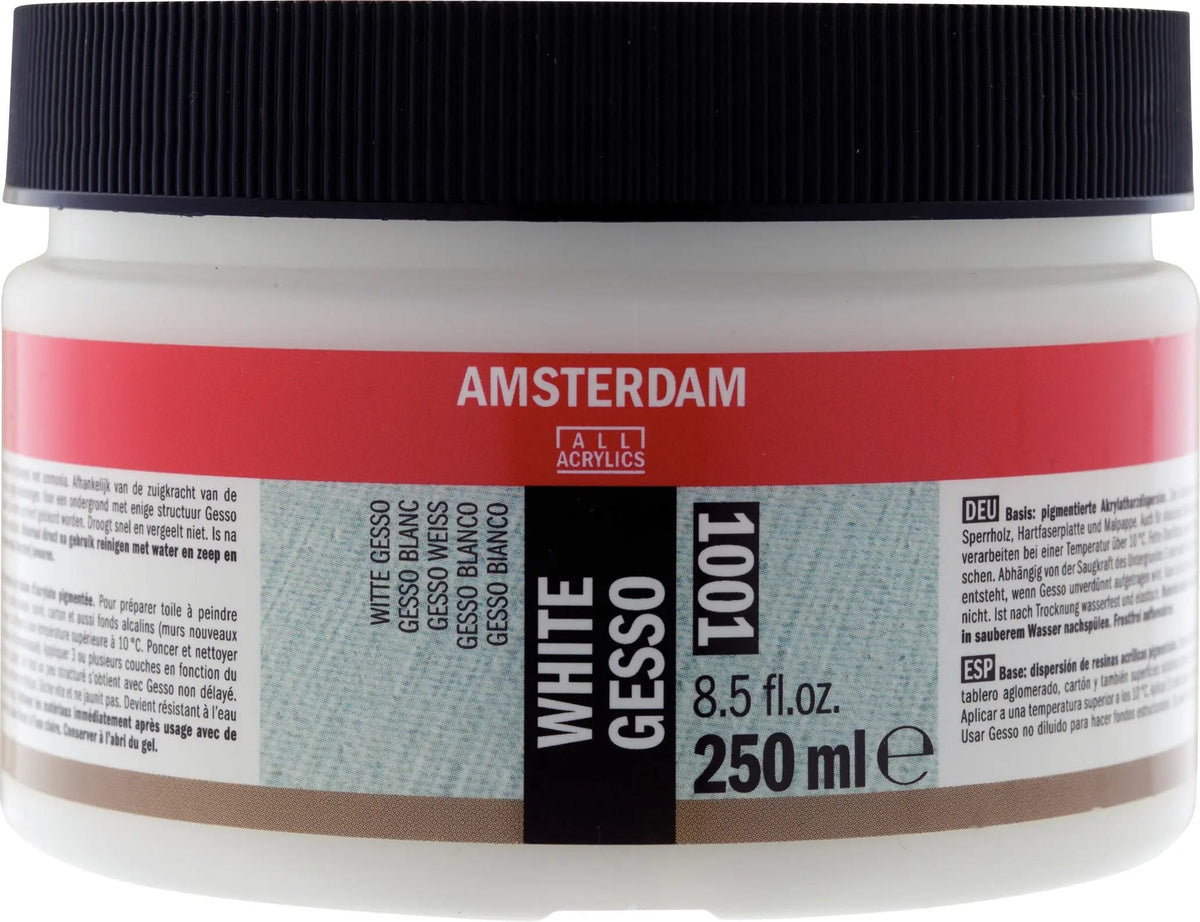 Amsterdam Gesso Weiß Gefäß 1001 Flasche 250 ml - Kidis Art