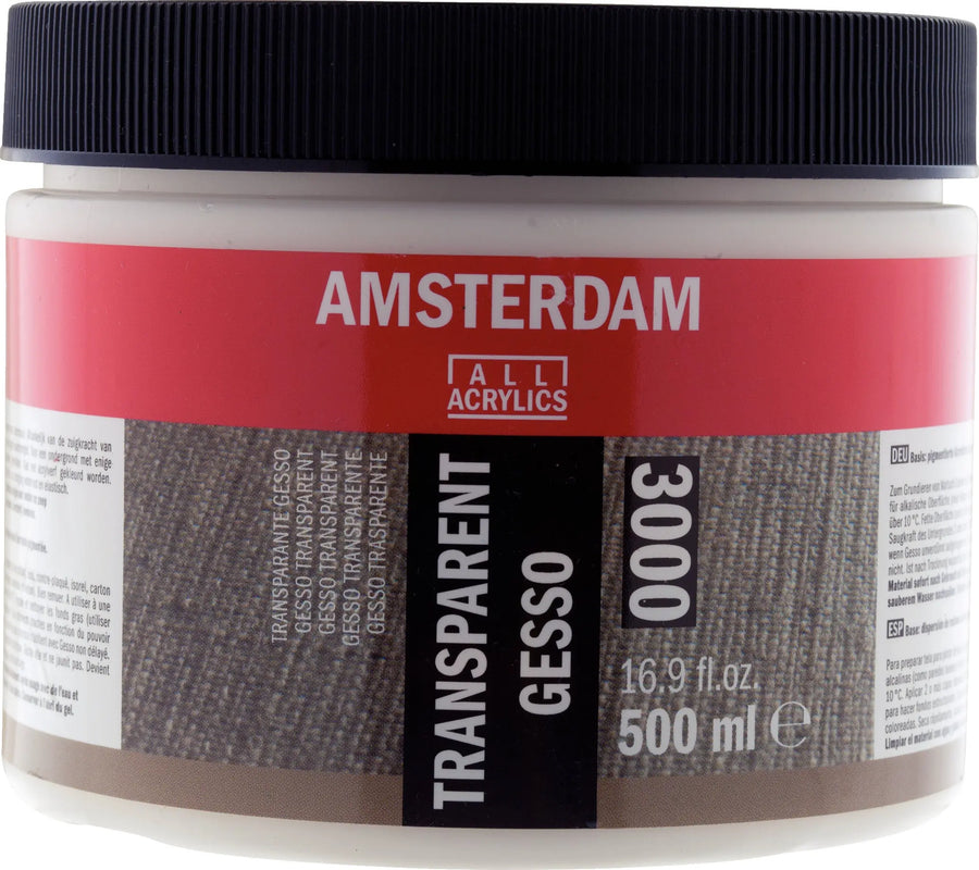 Amsterdam Gesso Transparent Gefäß 3000 Flasche 500 ml
