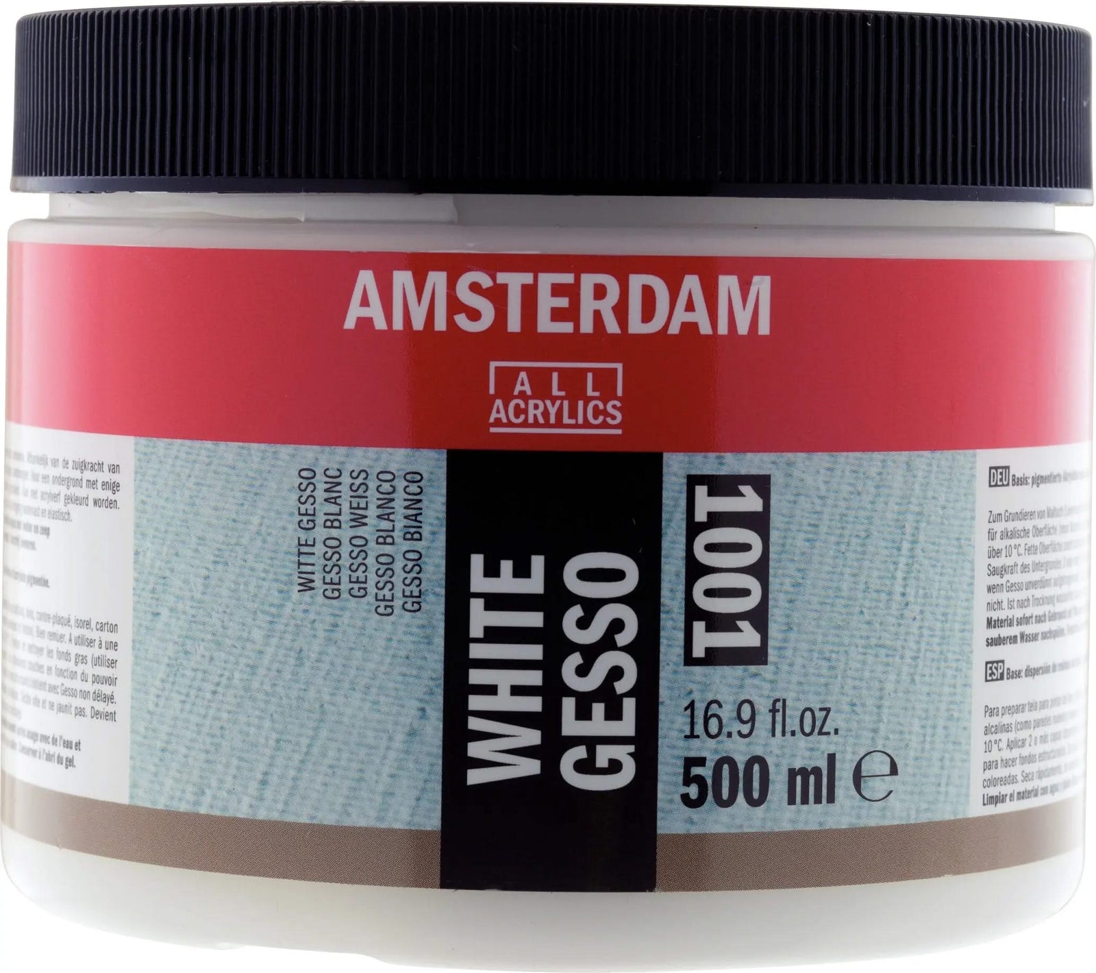 Amsterdam Gesso Weiß Gefäß 1001 Flasche 500 ml - Kidis Art