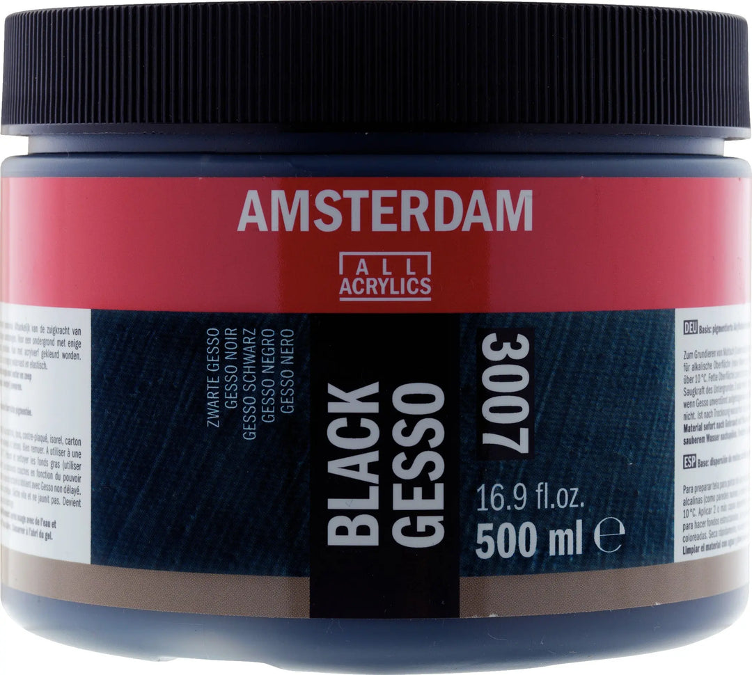 Amsterdam Gesso Schwarz Gefäß 3007 Flasche 500 ml
