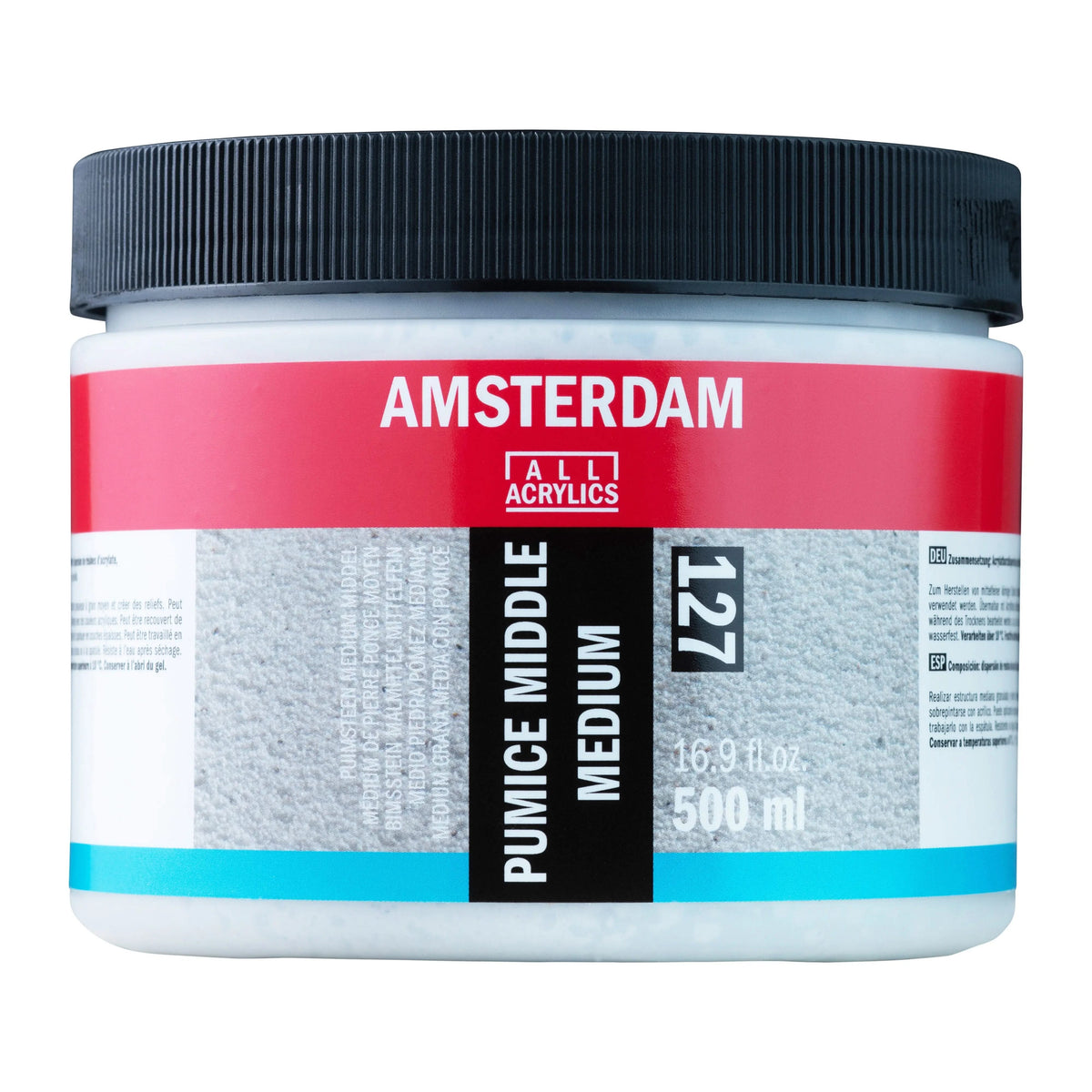 Amsterdam Malmittel Bimsstein Medium Gefäß 127 Flasche 500 ml - Kidis Art