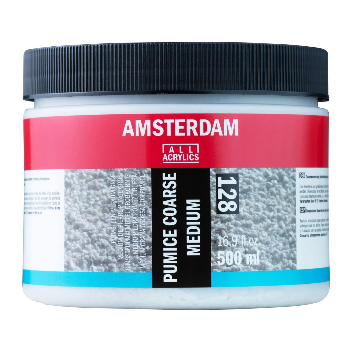 Amsterdam Malmittel Bimsstein Grob Gefäß 128 Flasche 500 ml - Kidis Art