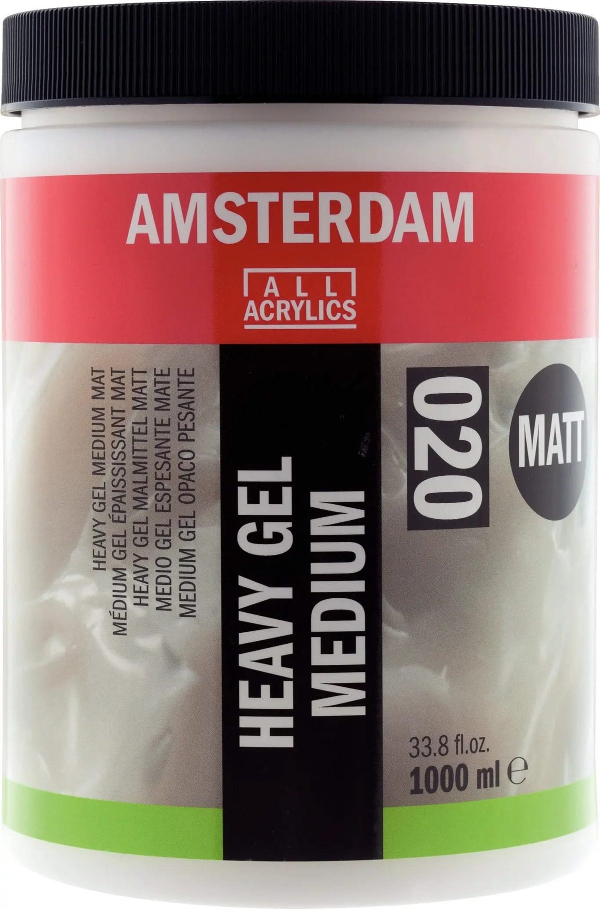 Amsterdam Heavy Gel Malmittel Matt Gefäß 020 Flasche 1000 ml - Kidis Art