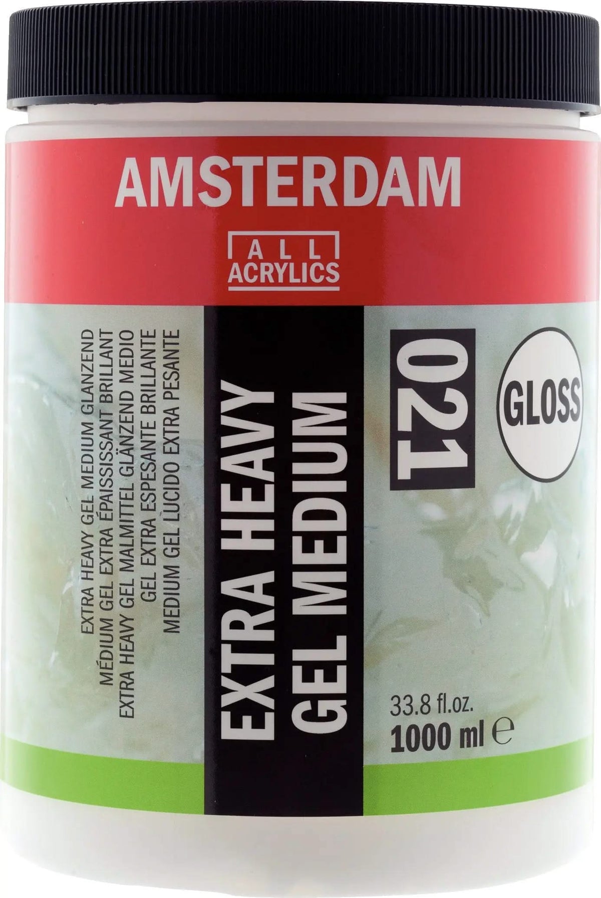 Amsterdam Extra Heavy Gel Malmittel Glänzend Gefäß 021 Flasche 1000 ml - Kidis Art