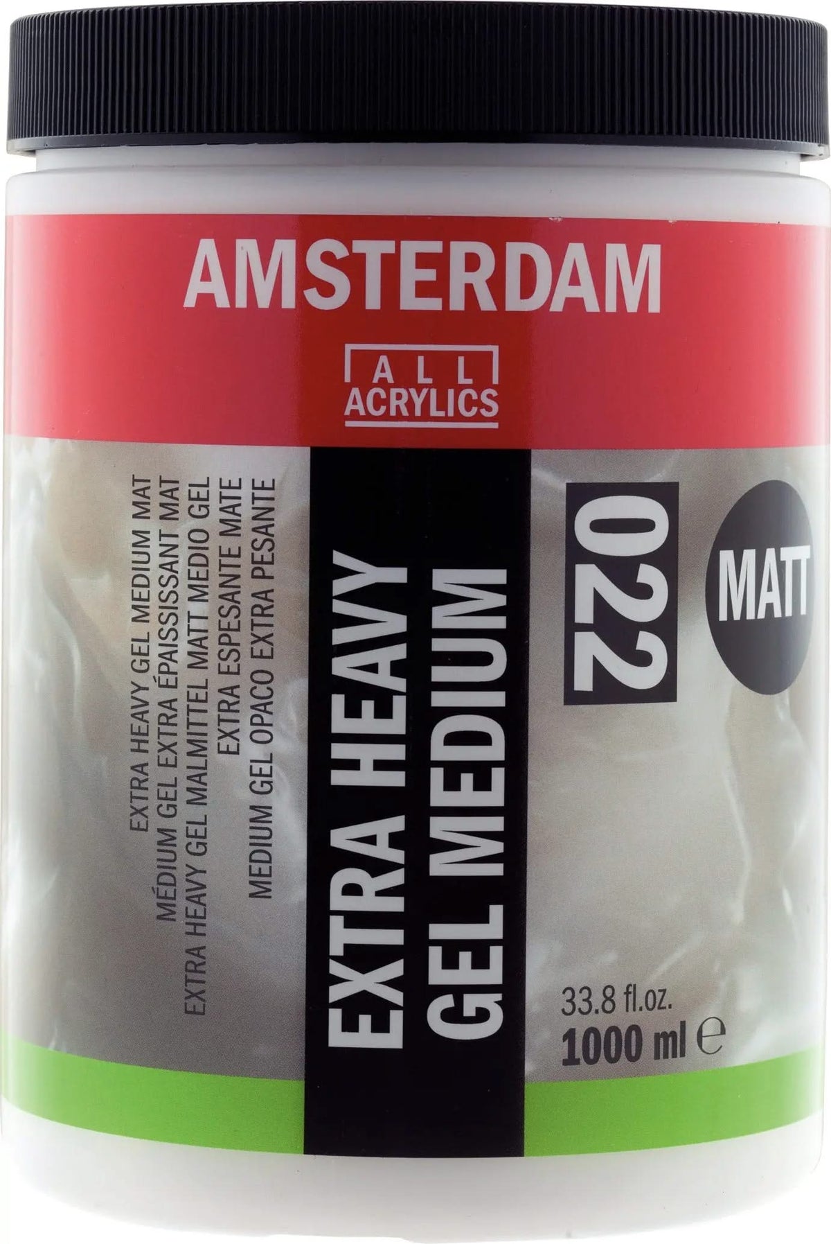 Amsterdam Extra Heavy Gel Malmittel Matt Gefäß 022 Flasche 1000 ml - Kidis Art