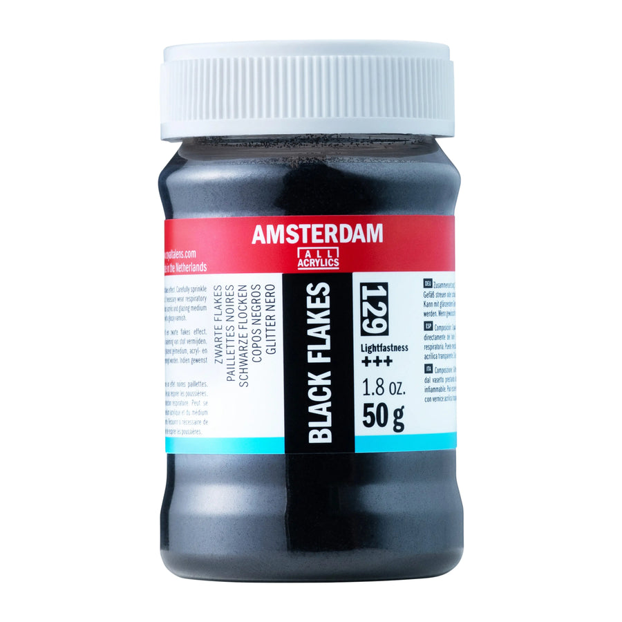 Amsterdam Glitzerflocken Schwarz Gefäß 50 G 129 Flasche 75 ml