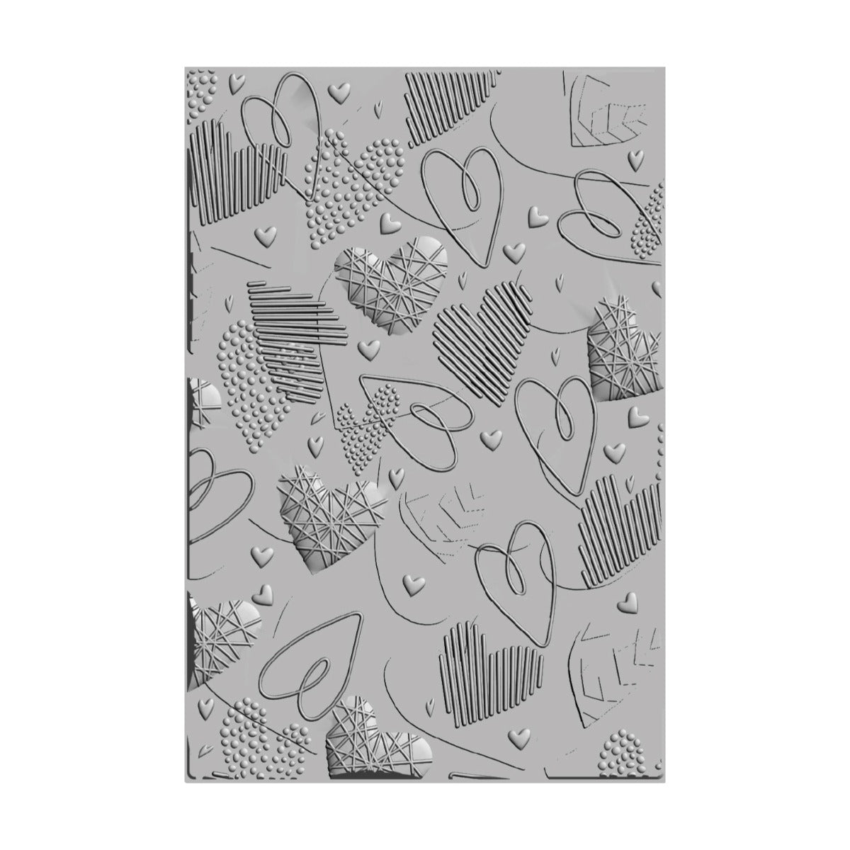 3-D Prägevorlage "Mark Making Hearts" von Kath Breen - Kidis Art