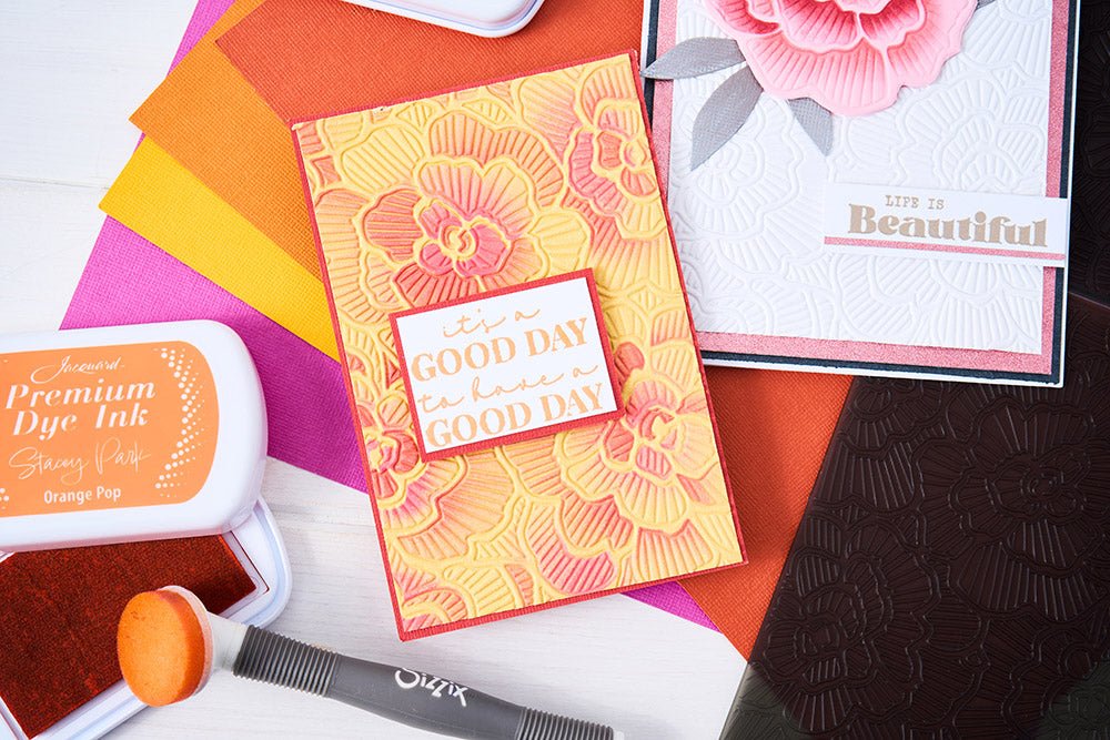3-D Textured Impressions Embossing Folder Cosmopolitan, Sunday in the Park by Stacey Park - Kidis Art