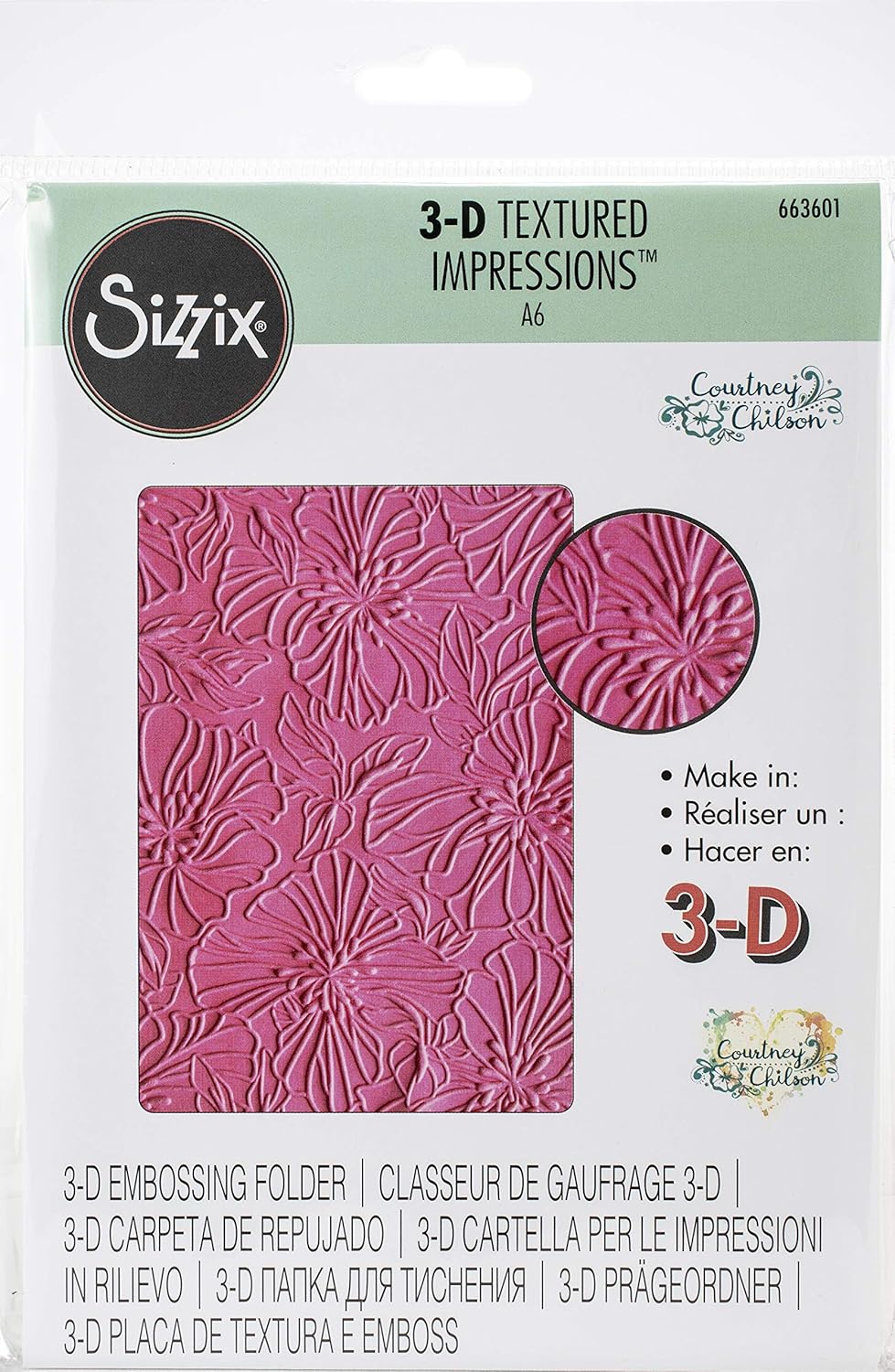 3-D Textured Impressions Prägefolder - Azaleen - Kidis Art
