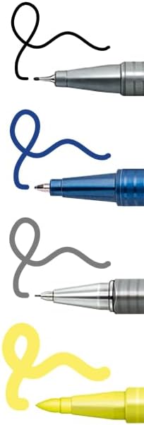 STAEDTLER Box mit 1 triplus fineliner schwarz, 1 triplus ball M blau, 1 triplus micro 0.5 mm und 1 triplus textsurfer gelb, "Mobile office"