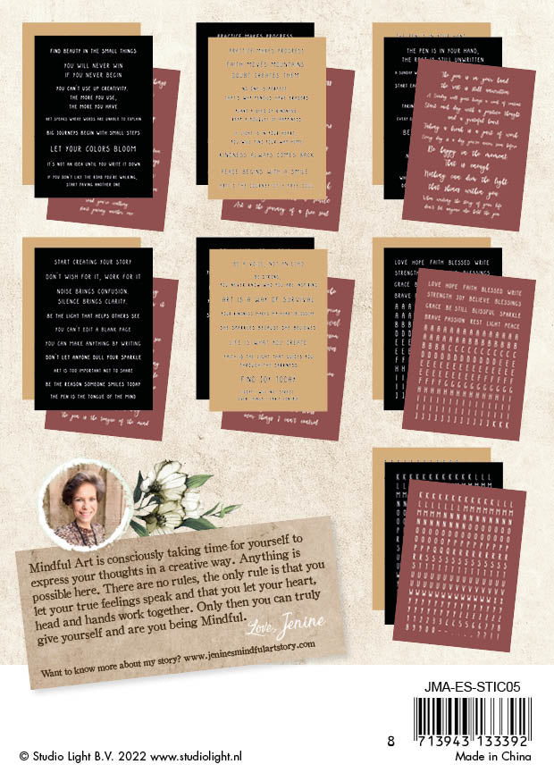 Sticker Pad Schwarz & Indianer Rot Buchstaben & Zitate Essentials