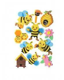 3D Moosgummi, 11tlg. Bienen