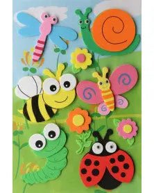 3D Moosgummi, 9tlg Gartentiere - Kidis Art