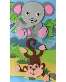 3D Moosgummi, Elefant/Affe - Kidis Art