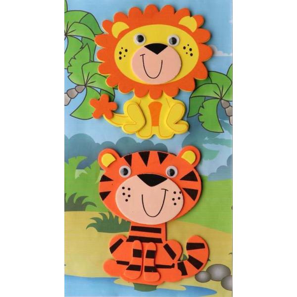 3D Moosgummi, Löwe/Tiger - Kidis Art