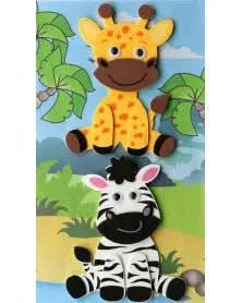 3D Moosgummi, Zebra/Giraffe - Kidis Art